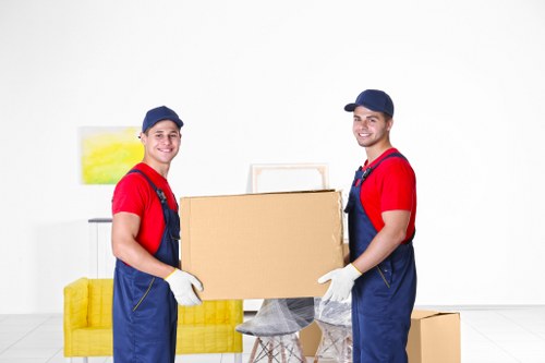 Packed moving boxes and furniture protection for a local home removal