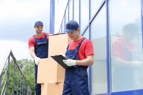 Household items being loaded for transport in North West London