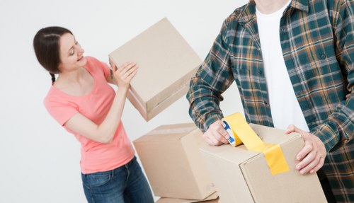 Loading moving van for a local house or office relocation in Belsize Park