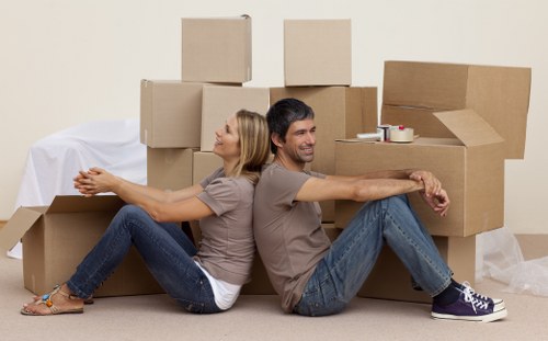 Checklist and packing materials for a home move in Belsizepark