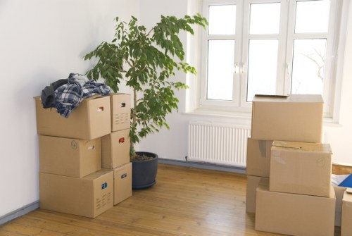 Commercial moving team planning an office relocation in Belsizepark