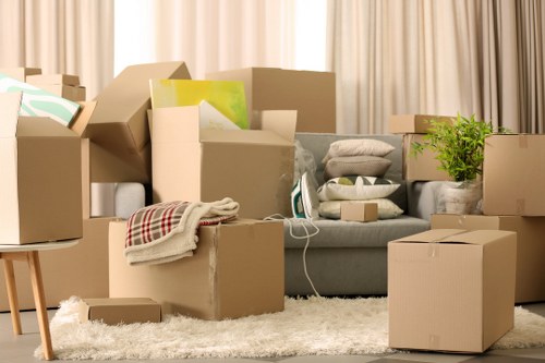 Careful moving of furniture through a period property staircase